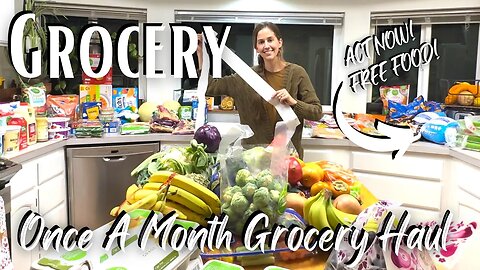 HUGE Once-A-Month Grocery Haul Stocking Up Food for My Large Family ~ Inflation Grocery Budget