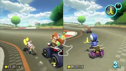 Playing with BB Mario Kart Egg Cup no item challenge