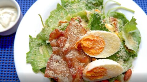 Keto Diet Recipes Keto Bacon Salad with Ranch Dressing