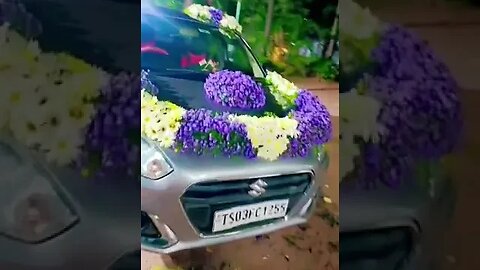 car decoration #decoration #flowers #india #black #colour