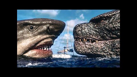 Megalodon Eats Titan Submersible Godzilla Enters Scene