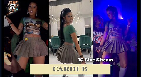 Cardi B dancing in sexy azz skirt at the club