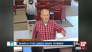 Bank robbery suspect wanted in Largo
