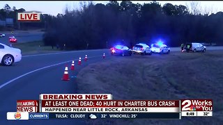At least one dead; 40 hurt in charter bus crash