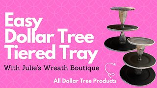 How to Make a Tiered Tray | Dollar Tree Crafts | Easy Crafts | DIY Home Decor on a Budget