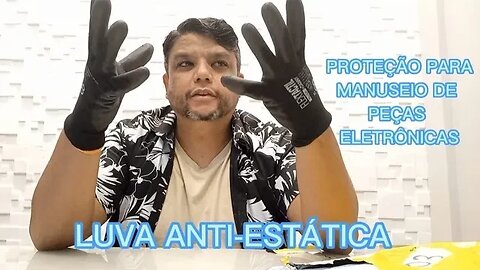 Luva anti-estática para manutenção de celular, PC e eletrônicos