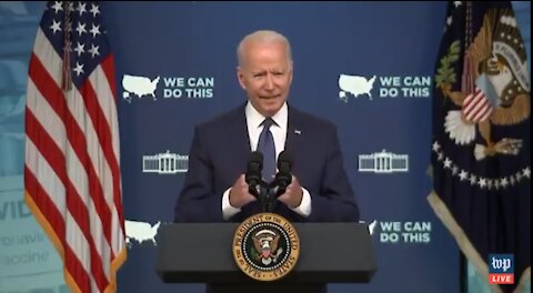 "Sippy Cup" Joe: We need to get remaining people (Americans) vaccinated