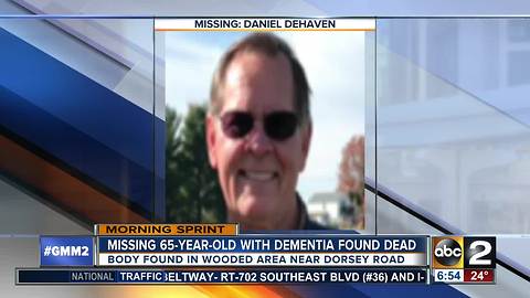 Missing man with dementia found dead in wooded area near BWI