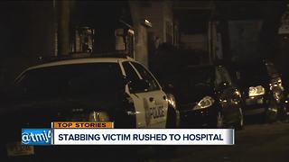 Stabbing victim rushed to the hospital