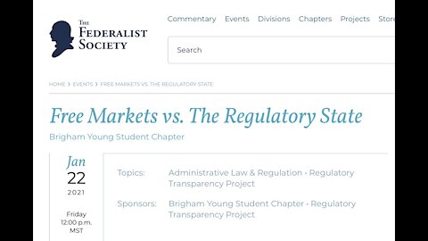Yaron Lectures: Free Markets and Rule of Law vs the Regulatory State - A Federalist Society Event