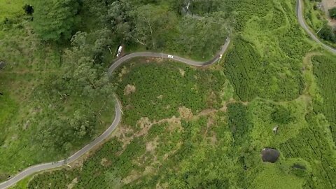 Vehicle Moving Along The Road Drone Video Copyright Free - Footage House