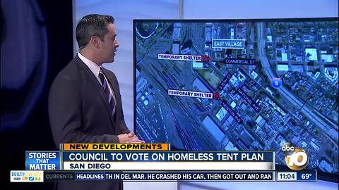 San Diego Council to vote on homeless tent plan