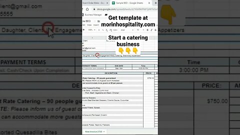 writing catering contracts Template #catering #restaurant #foodies #foodbusiness #cheflife #culinary