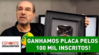 Ganhamos PLACA pelos 100 MIL inscritos! OBRIGADO!