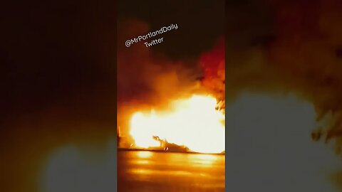 Raging Tent Fire Propane Explosions SE Portland Oregon