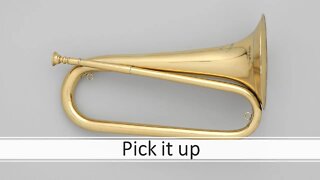 PICK IT UP Bugle Calls on Trumpet [Army Wake Up Trumpet] - youtube trumpet