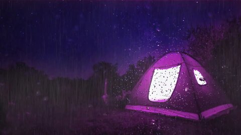 Rain Sounds for Sleeping - Fall Asleep Instantly In Magic Tent - Rain and Thunder Sounds at Night