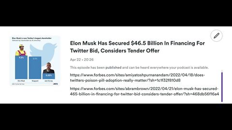 Elon Musk Has Secured $46.5 Billion In Financing For Twitter Bid, Considers Tender Offer