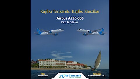 Air Tanzania (Airbus A220-300) Landed Safely from Canada to Zanzibar