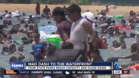 Dash to the waterfront, parks forced to turn some away on Fourth of July