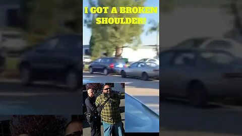 Frauditor SGV News Cuffed & Detained Cries He Has Broken Shoulder! #shorts