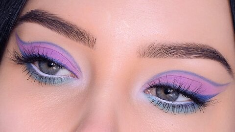 EASY Purple Graphic Liner Eye Makeup Tutorial