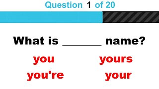 English Grammar Quiz #3 (Native speaker's voice)