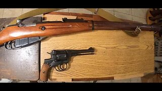 Russian small arms: 91/30 Mosin Nagant and 1895 Nagant Revolver