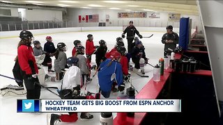 Team assisted by ESPN anchor takes to the ice