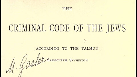 The criminal code of the Jews, according to the Talmud - Philip Berger Benny 1880 JOC
