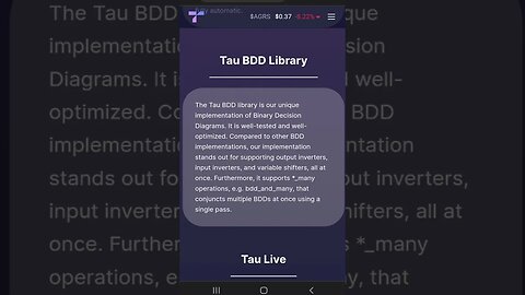 16 The Products - Tau BDD Library #shorts #tauchain #bdd #binarydecisiondiagram