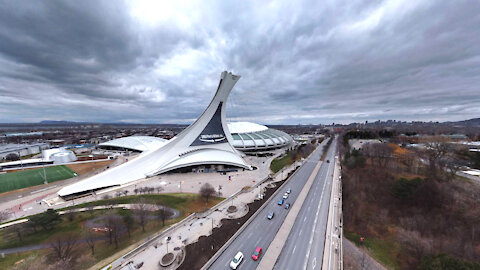 Drone footage of the world's tallest inclined tower