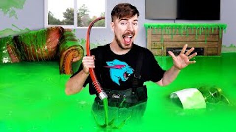 MrBeast Fills His Brother's House With Slime