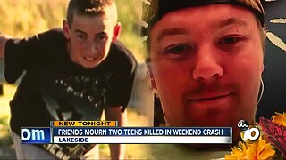 Friends mourn two teens killed in Lakeside crash