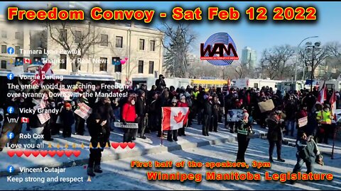 Speakers at Freedom Convoy, Winnipeg Feb 12