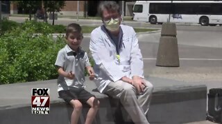 Young boy unites with Sparrow doctor who saved his life