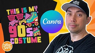 Easy 90s Shirt Design in Canva - T-Shirt Designs That Sell - Simple Step by Step Tutorial