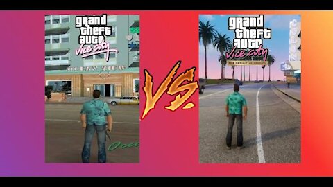 GTA Vice City VS GTA Vice City Definitive Edition Side By Side Comparison