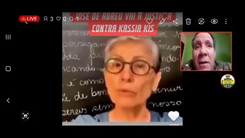 Ao vivo - dispara vídeo nosso Zé de Abreu que vai processar cássia Kis? Canal renasce