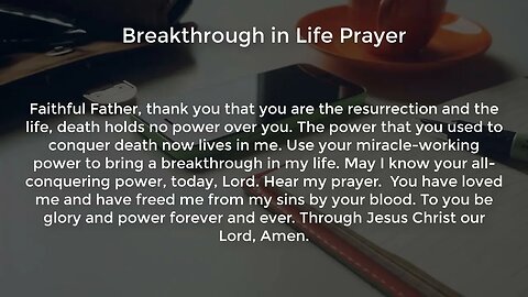 Breakthrough in Life Prayer (Powerful Prayer for Favor and Breakthrough)