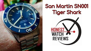 San Martin SN011 Tiger Shark 🐅🦈 Seamaster 300 Homage ❓ Automatic Dive Honest Watch Review #HWR