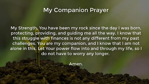 My Companion Prayer (Prayer for Financial Stability)