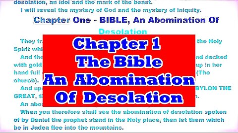 Chapter 1 The Bible An Abomination of Desolation