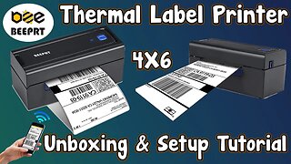 Beeprt Bluetooth Thermal Shipping Label Printer 4x6 Wireless Label Printer for Shipping Packages!