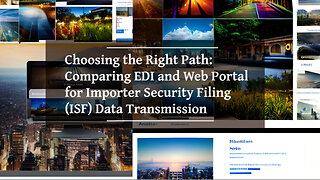 Data Transmission Dilemma: EDI vs. Web Portal for Importer Security Filing (ISF)