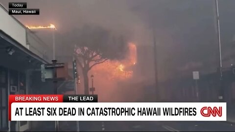 Video shows hawaii wildfires spreading across maui