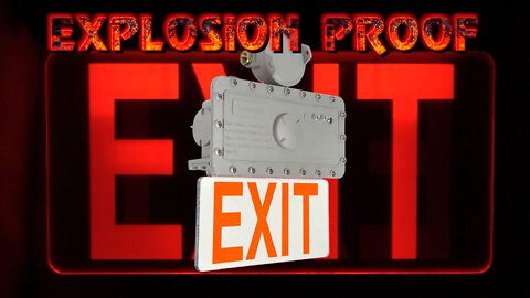 Explosion Proof Exit Sign - C1D1, C2D1, C3D1 - 120-277V AC - 3Hr Emergency Backup - Double Sided