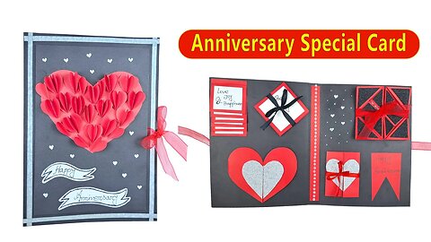 How to Make Anniversary Special Card/DIY Paper Card/Easy Paper Crafts