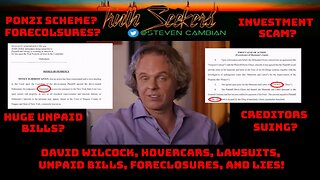 David Wilcock : Hovercars, lawsuits, unpaid bills, foreclosures, and LIES!