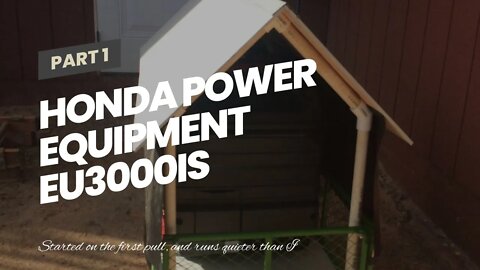 Honda Power Equipment EU3000IS 3000W 120V Portable Home Gas Power Generator